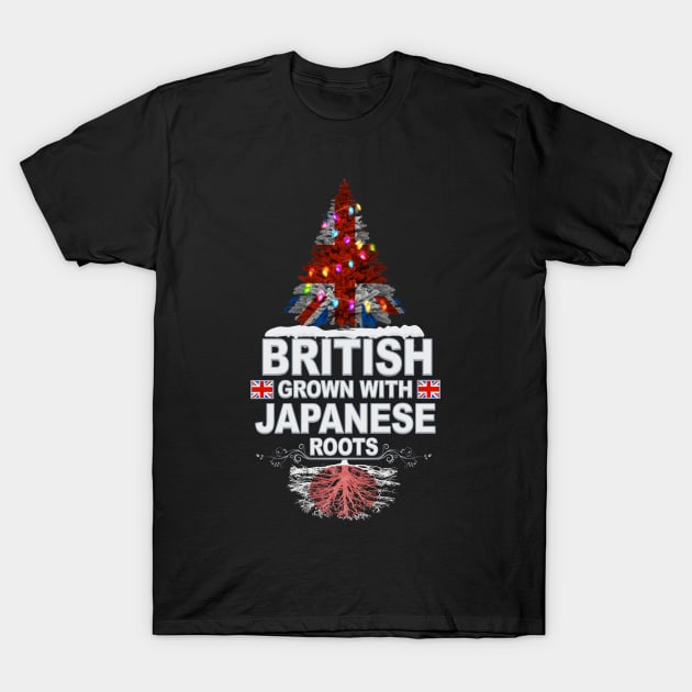 British Grown With Japanese Roots - Gift for Japanese With Roots From Japan T-Shirt by Country Flags